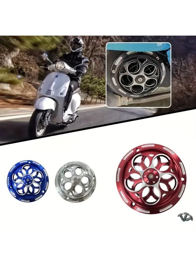 Blue Motorcycle Engine Radiator Guard Fan Cover Heavy Duty Metal Construction Rear Mount - Image 5